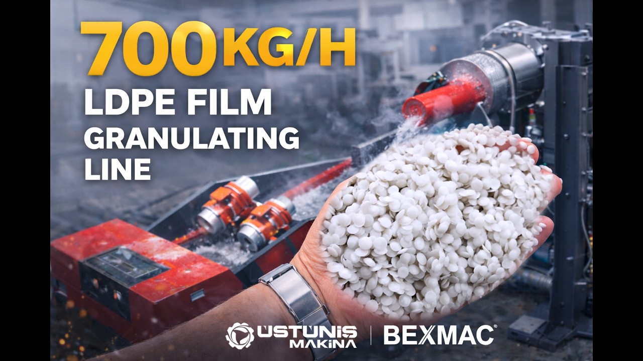 🎬 LDPE Film Plastics Recycling Line | 700 kg/h Capacity