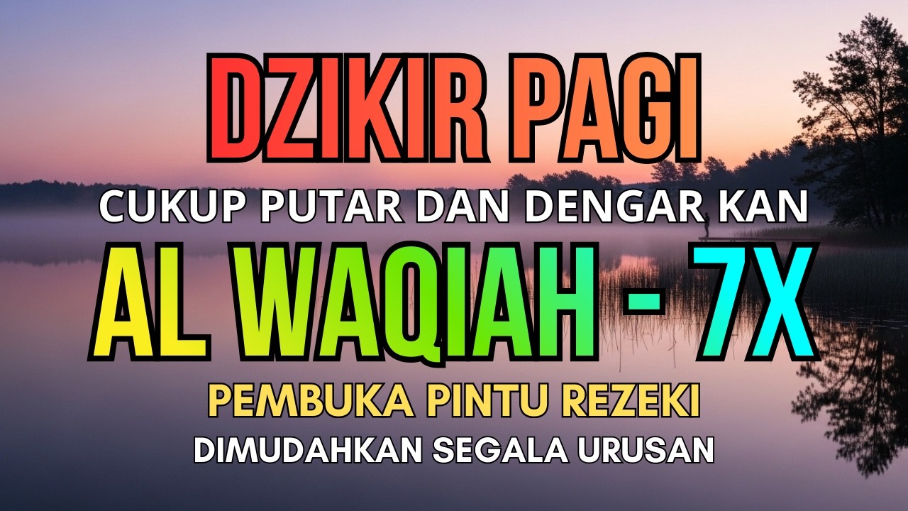 🔥WAJIB DENGAR SETIAP PAGI!!!Dzikir Pagi Al Waqiah 7x Pembuka Pintu Rezeki & Dimudahkan Segala Urusan