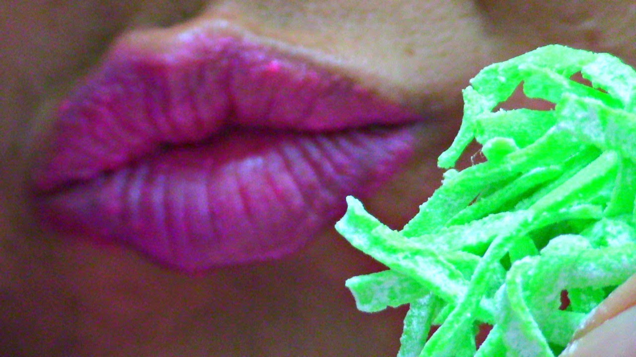 ASMR Happy Holidays Pink lipstick application Shredded Bubble Gum ScorpioAnn