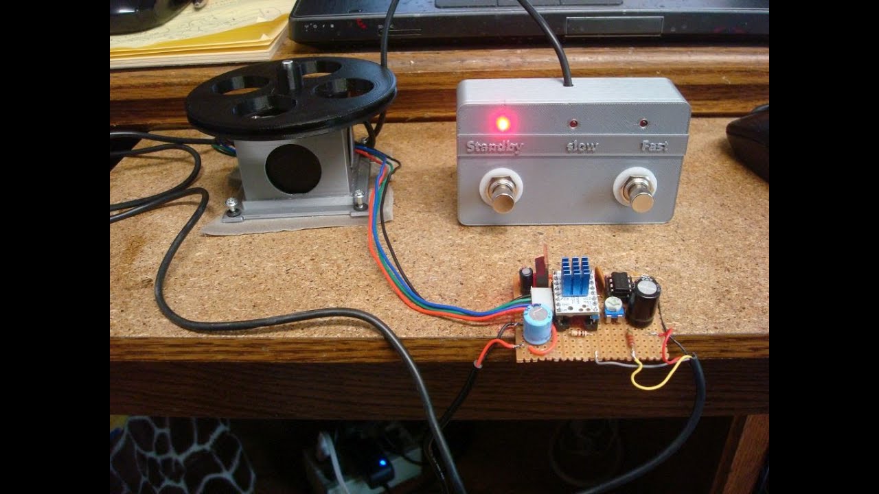 Part 5. Rotating Leslie speaker build. The remote foot switch.