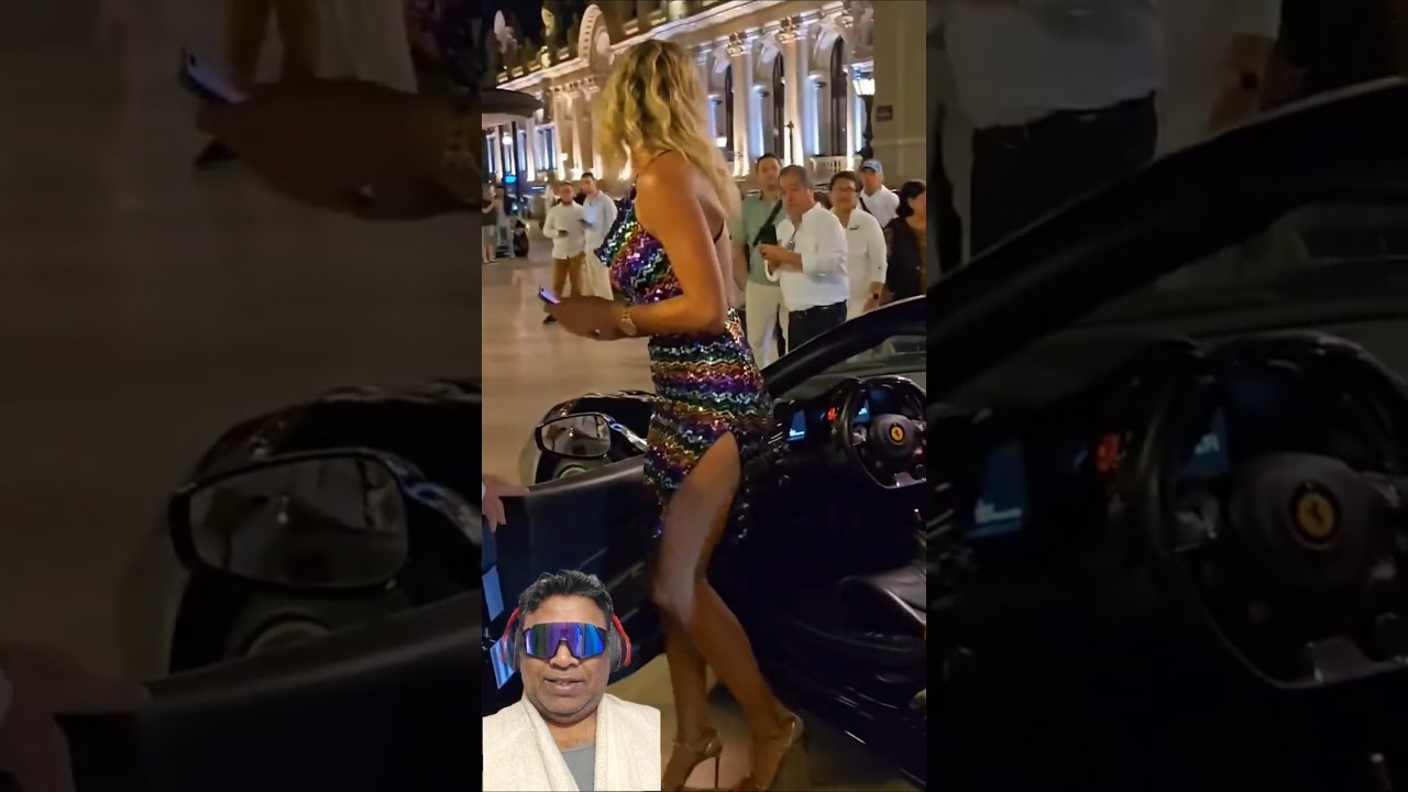 Billionaire Lady Bosses enjoying her Ferrari in Monaco 