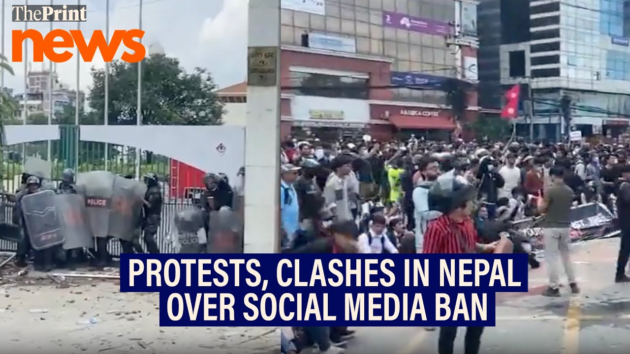 Massive protest, clashes in Nepal against ban on FB, Instagram, Whatsapp & other social media sites