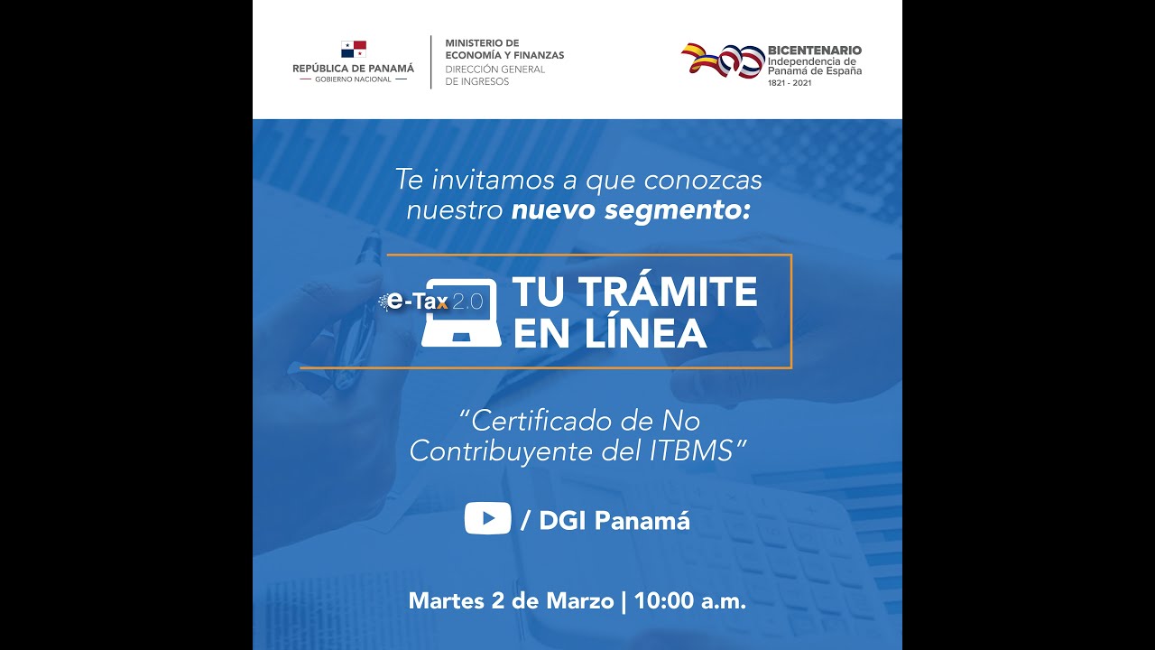 Tu Trámite en Línea: Certificado de No Contribuyente del ITBMS