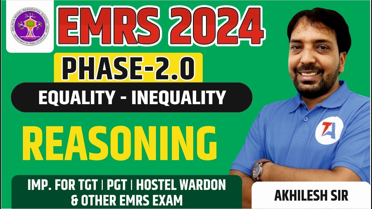 EMRS 2024 | EMRS REASONING | Equality - Inequality | EMRS 2024 Reasoning