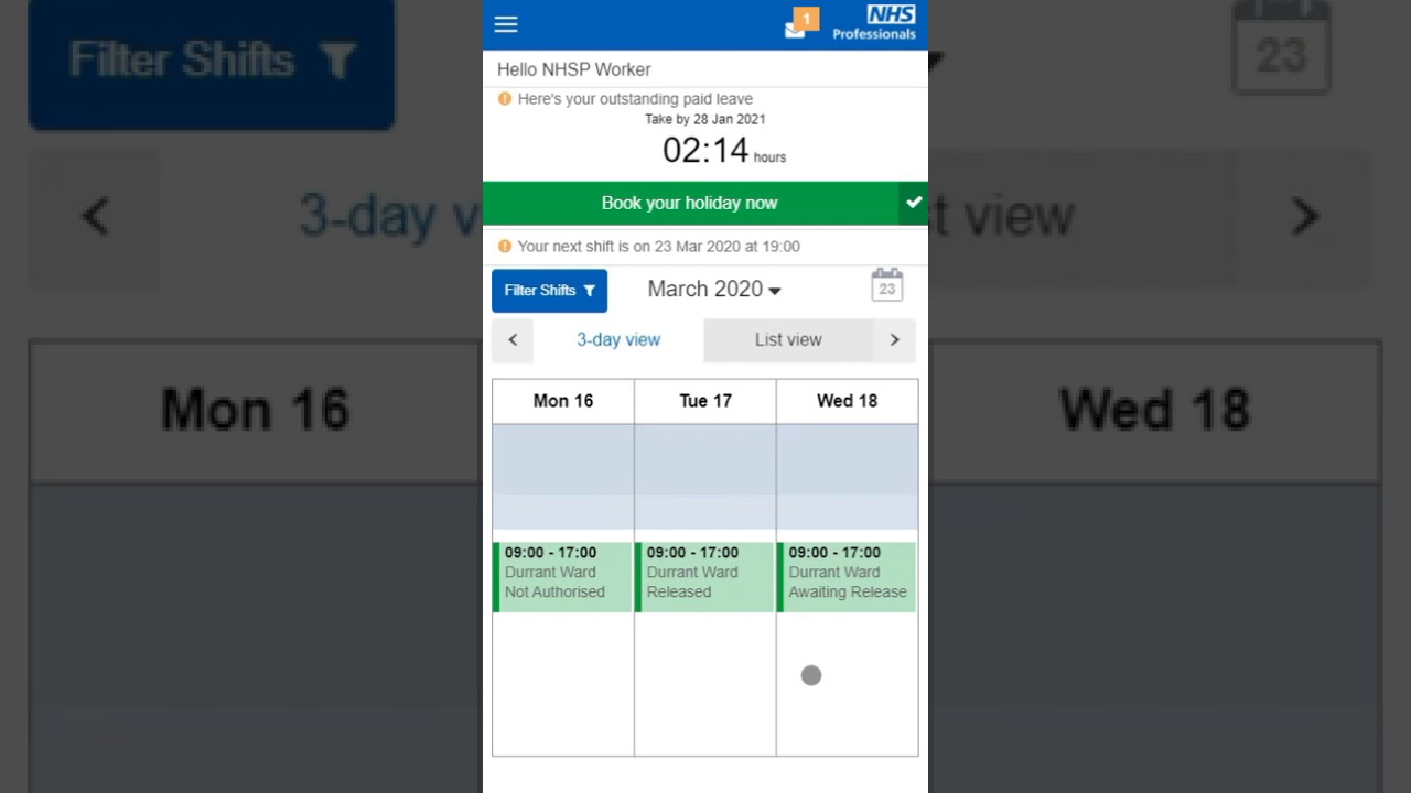 MyBank - Releasing timesheets - Mobile