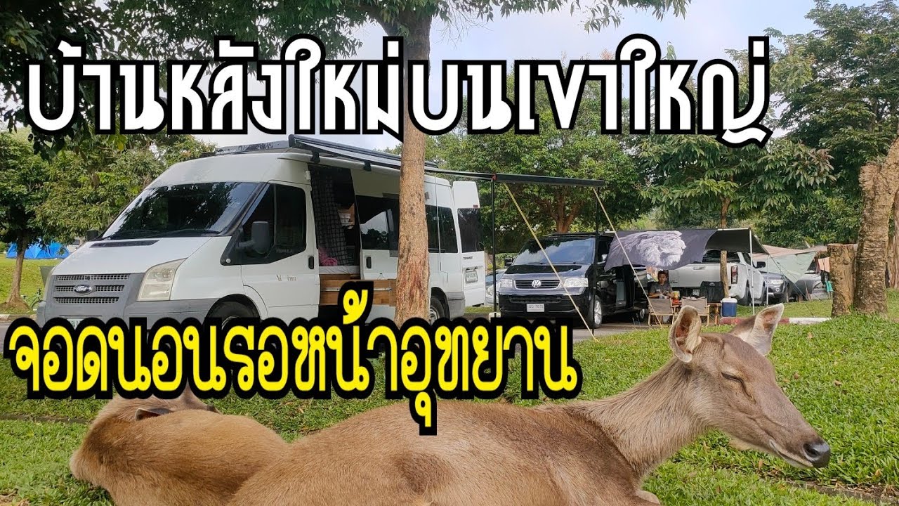 จอดนอนหน้าทางเข้าเขาใหญ่ ห้องน้ำดี ปลอดภัย #เขาใหญ่ #รถบ้าน #campervan