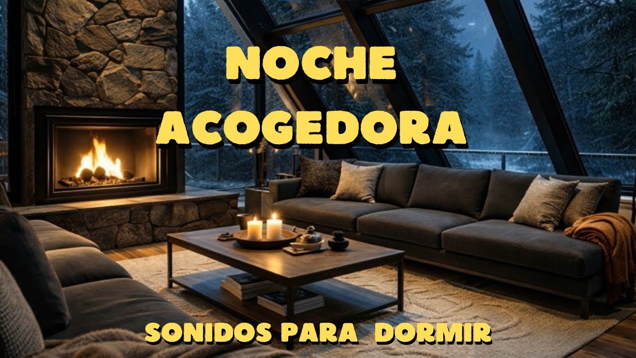 🔥 Chimenea y Lluvia Nocturna | Piano Suave para Relajarse, Dormir y Desconectar 🌧️🎹