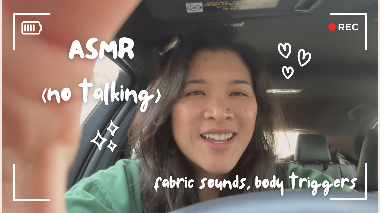 ASMR sound assortment: fabric sounds, body triggers, sleeve pulling, hand sounds