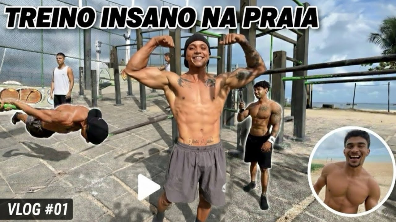Treino insano na praia. feat. @RicardoCalistenia e @ErickCalistenia 😮‍💨😮‍💨