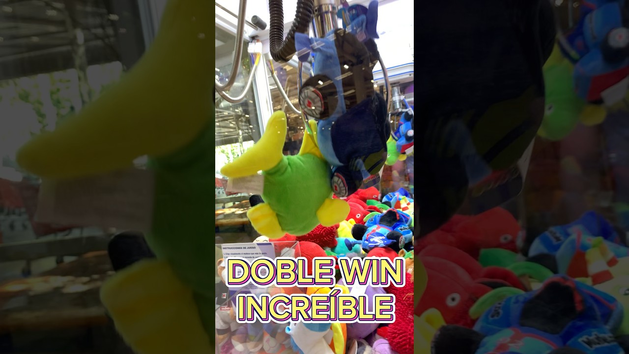 DOBLE WIN incre&iacute;ble en m&aacute;quina mu&ntilde;elocos🤩🙌🏻#maquinadepeluches #mu&ntilde;elocos #doblewin #arcade