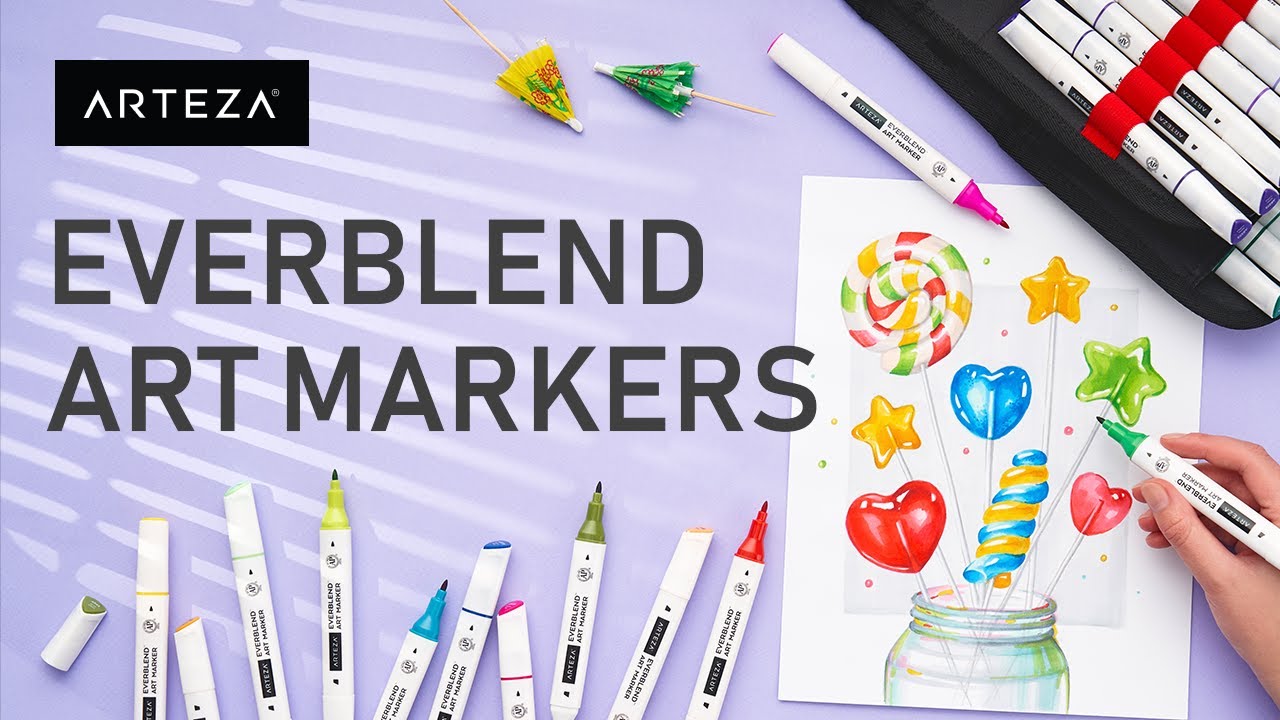 Arteza Everblend Markers - How To Use Alcohol Markers (FOR CANDY ART)