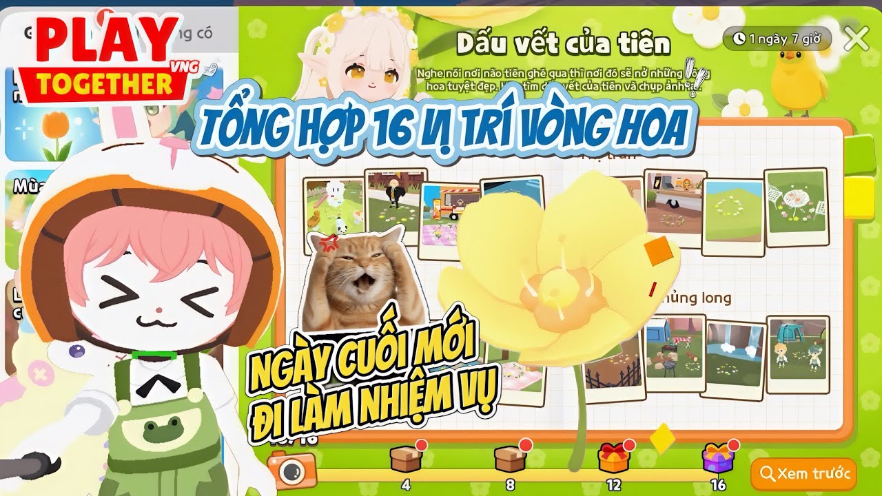 PLAYTOGETHER | MÌNH ĐÃ HOÀN THÀNH CHỤP XONG 16 VỊ TRÍ VÒNG HOA Ở NGÀY CUỐI CÙNG ĐỂ NHẬN ĐƯỢC QUÀ XỊN