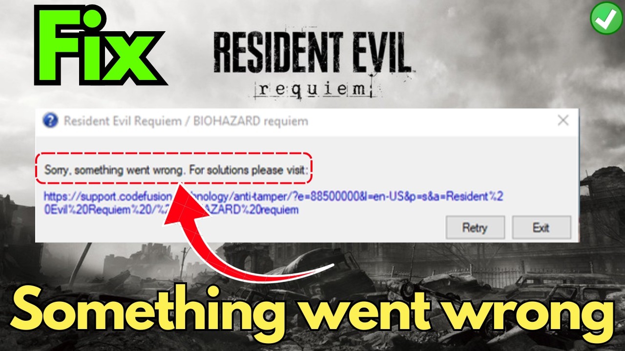 Resident Evil Requiem: что-то пошло не так, ошибка сбоя