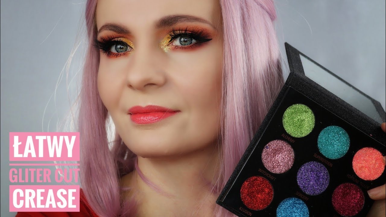 #glittercutcrease
Łatwy gliter Cut crease
