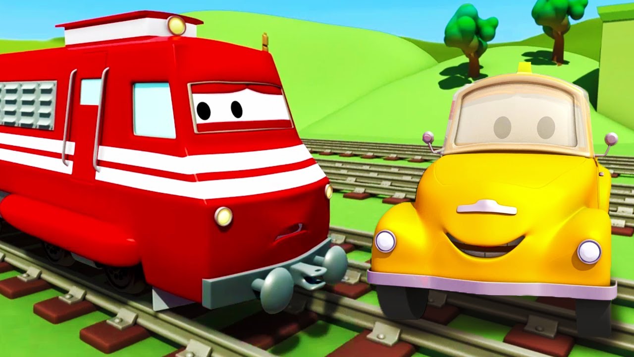 Troy de trein - Tom de takelwagen in Autostad 🚗 Cartoons voor kinderen