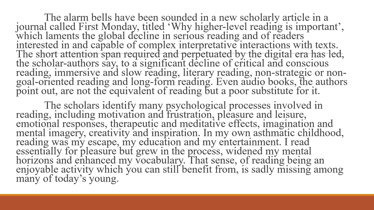 I Plead that You Read