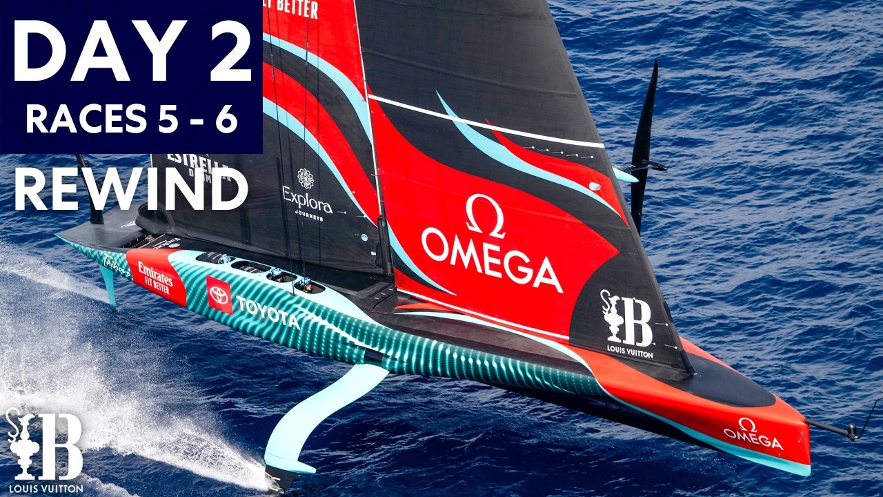 Boat Drama On Land... | Louis Vuitton Cup Round Robin Day 2 | 37th America's Cup Highlights Rewind
