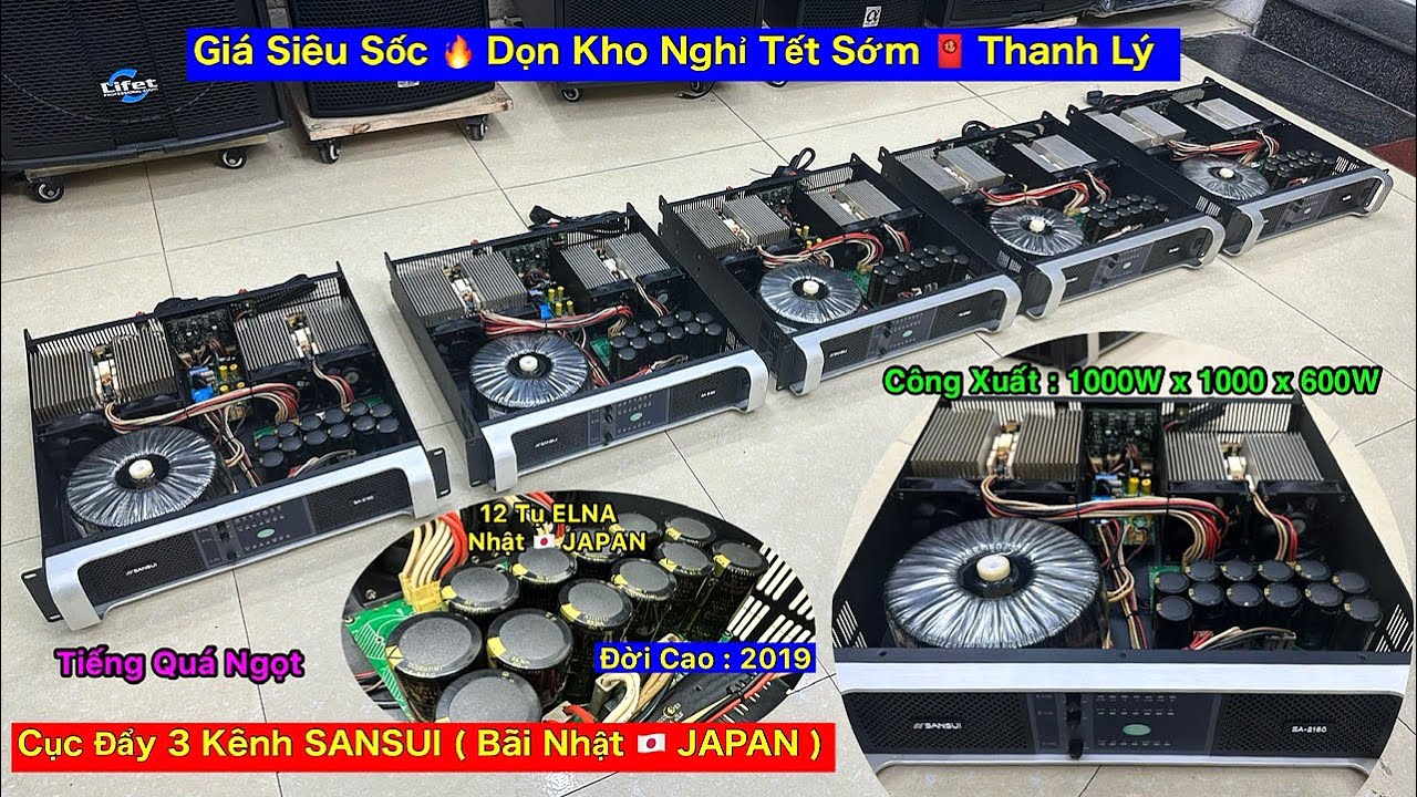 🔴{Hàng Hiếm}Cục Đẩy 3 Kênh Bãi Xịn/ SANSUI- SA 2160(Chơi Cả Dàn Karaoke Vừa Súp Vừa loa Fun loa lời)