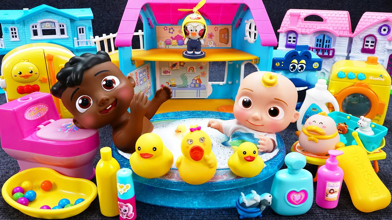 30 Minutes Satisfying with Unboxing Cute Baby Bathtub Toys，Laundry Playset ASMR | Review Toys