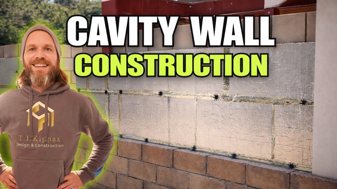 CAVITY WALL & INSULATION Tips | BRICKLAYING Blocks up to Lintel Height | House Extension Build