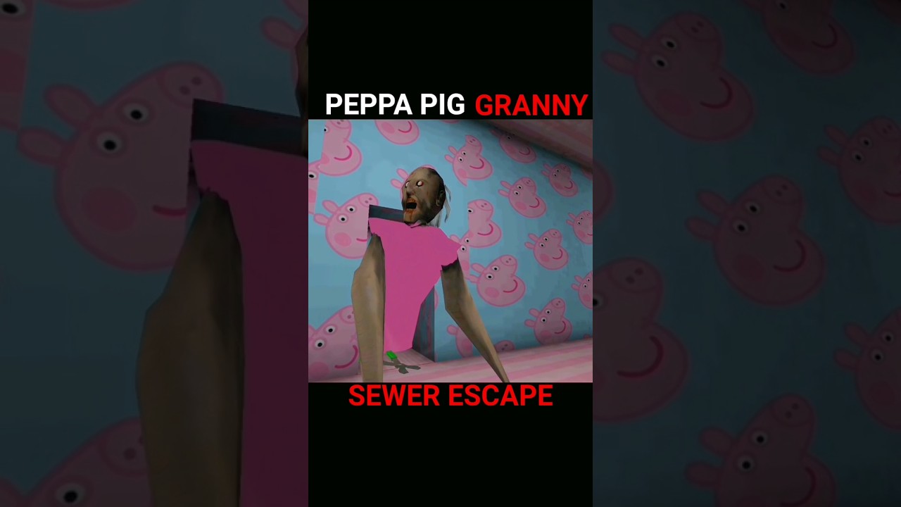 Peppa pig granny 🤯 || Sewar Escape Form Granny's House ☠️#granny #shorts