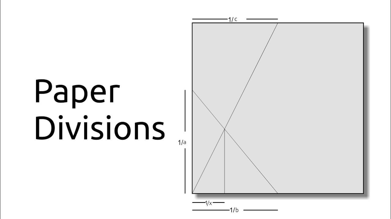 Square Paper Divisions (fifths, thirds, sevenths, nth, etc...) How to make origami grid