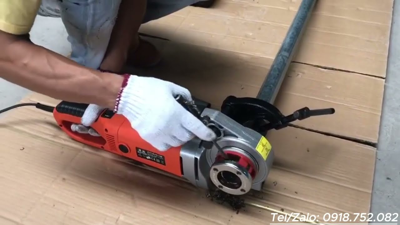 Máy Ren Ống Cầm Tay Shida SD50 6 Đầu Ren 21, 27, 34, 42, 49, 60