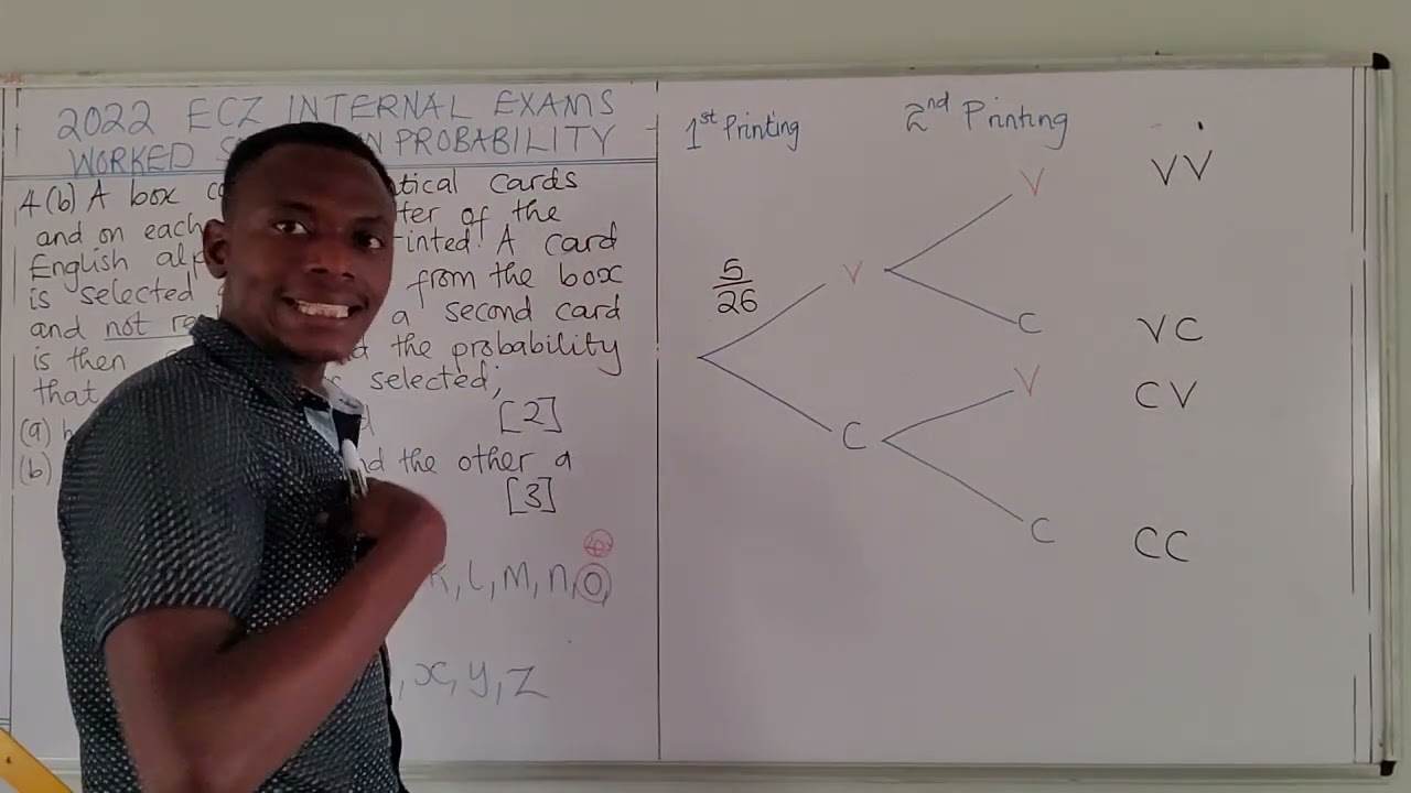 ||Worked out Solution To a Probability Question from 2022 ECZ P1||