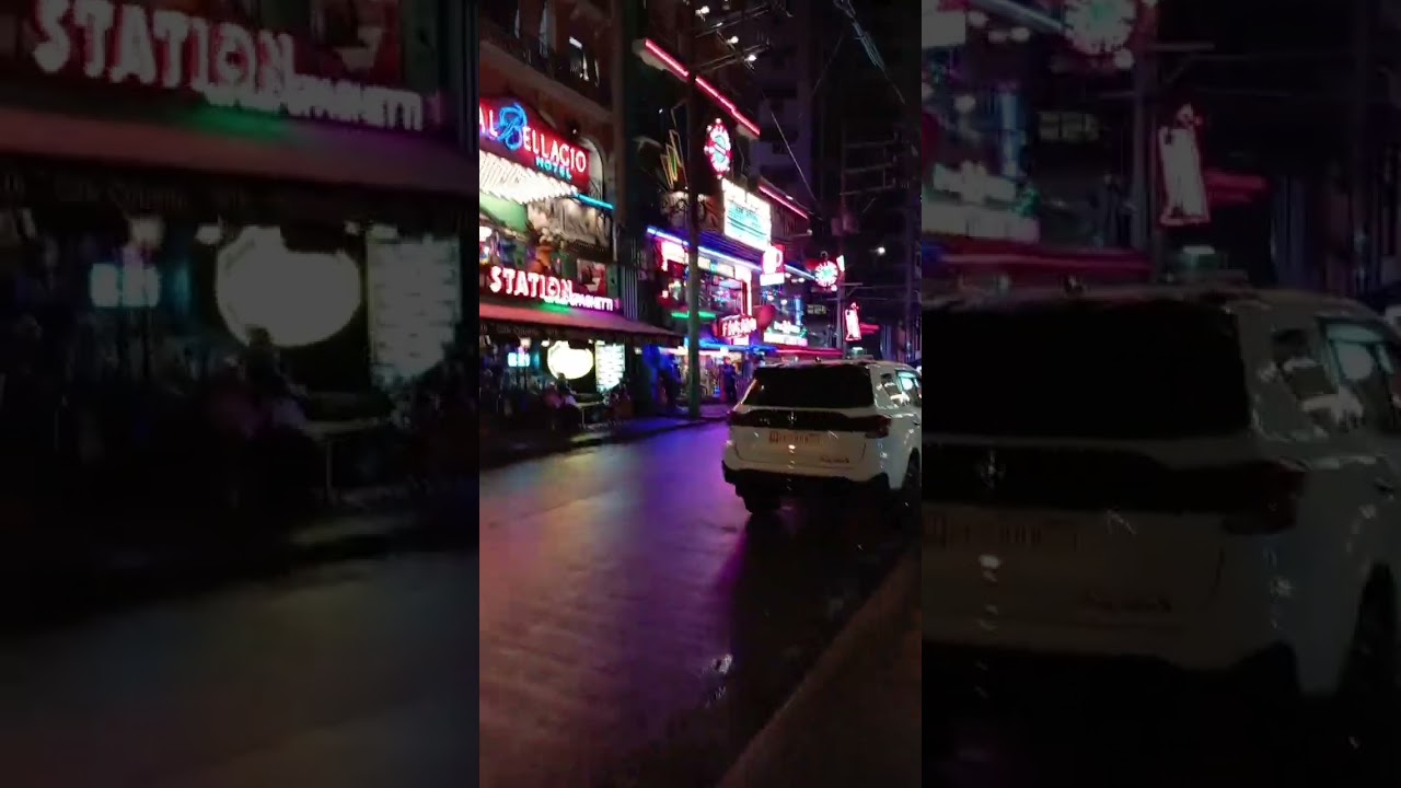 Neon lights in P Burgos Street, Manila.  