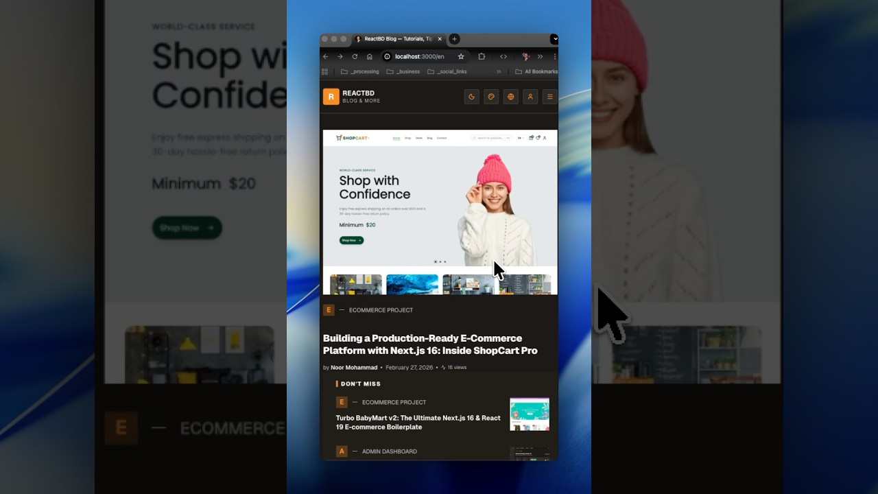 Лучший блог в городе, созданный на ReactBD #coding #trending #trendingshorts