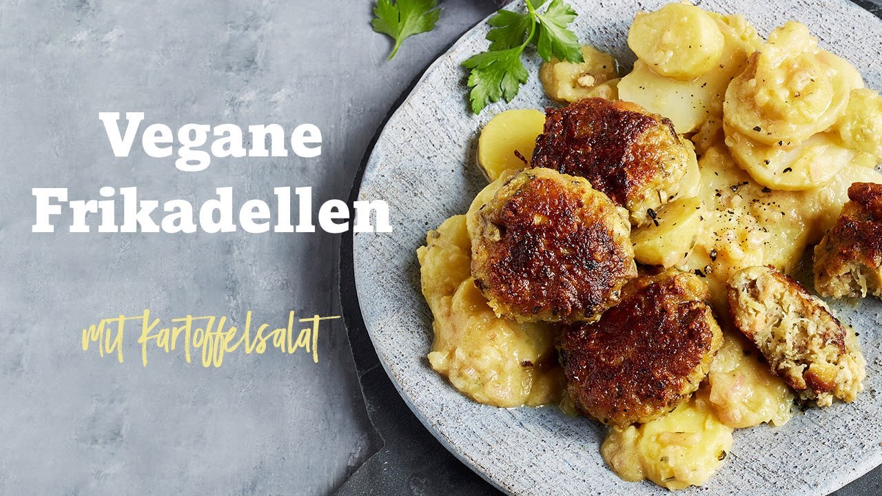 Vegane Frikadellen / Buletten selber machen | Mit schnellem Kartoffelsalat!