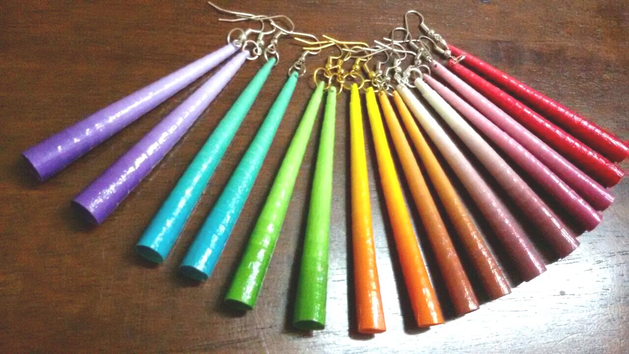Long Cone Quilling Earrings Tutorial