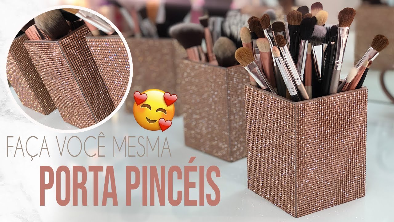 DIY - COMO FAZER UM PORTA-PINCÉIS FÁCIL, LINDO E BARATO!