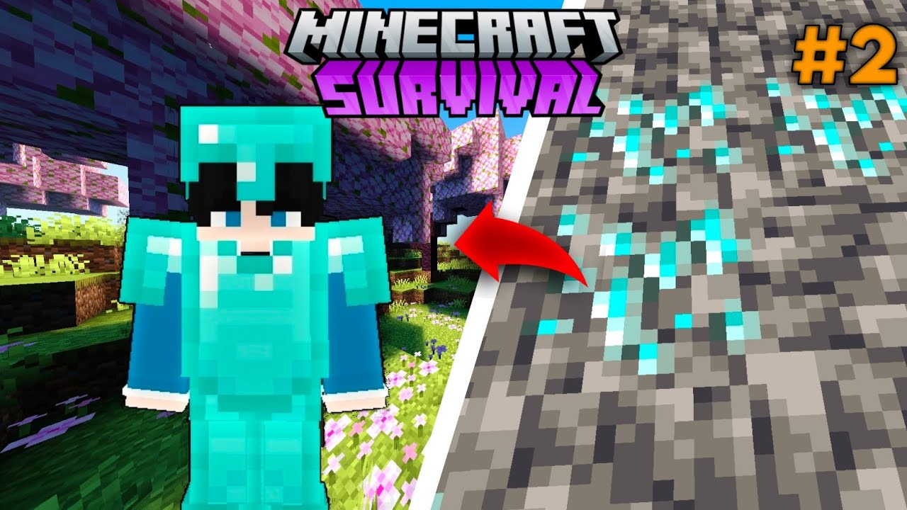 it's time to make myself strong || Minecraft pe survival series [#2] || Minecraft pe in Hindi