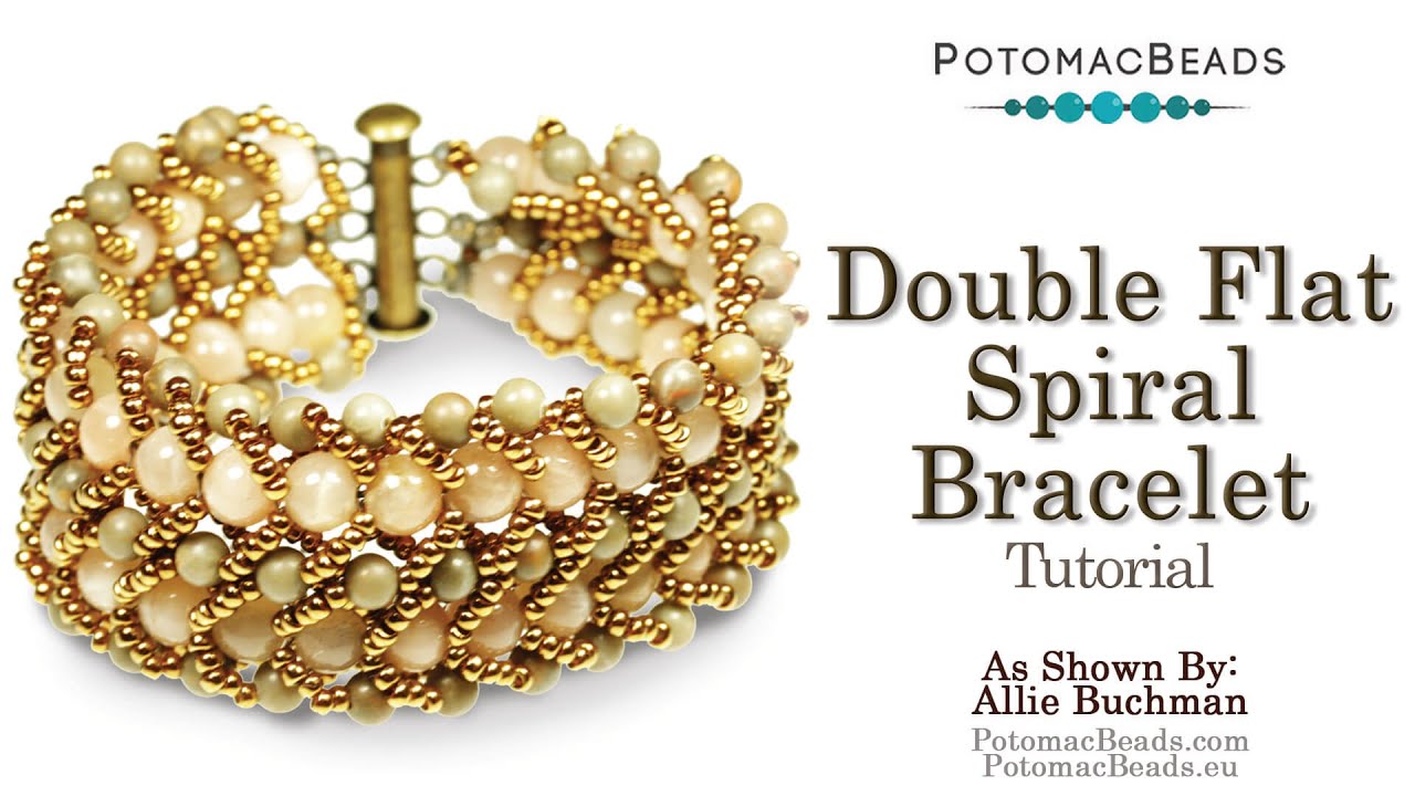 Double Flat Spiral Bracelet- DIY Jewelry Making Tutorial by PotomacBeads