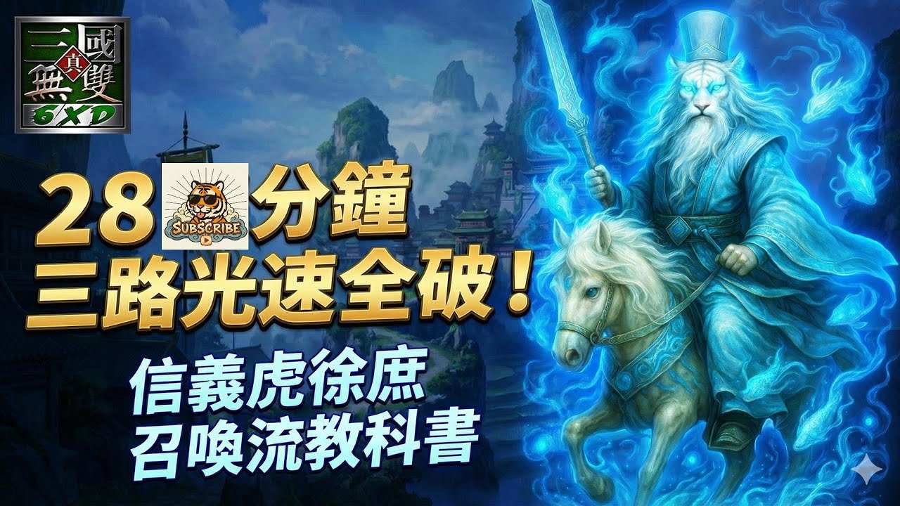 ⚡推塔三部曲#1⚡蜀國「拆塔神」徐庶降臨！水式神大軍橫掃中路，28 分鐘拆光三路奪 MVP🔥【信義虎魔獸三國】