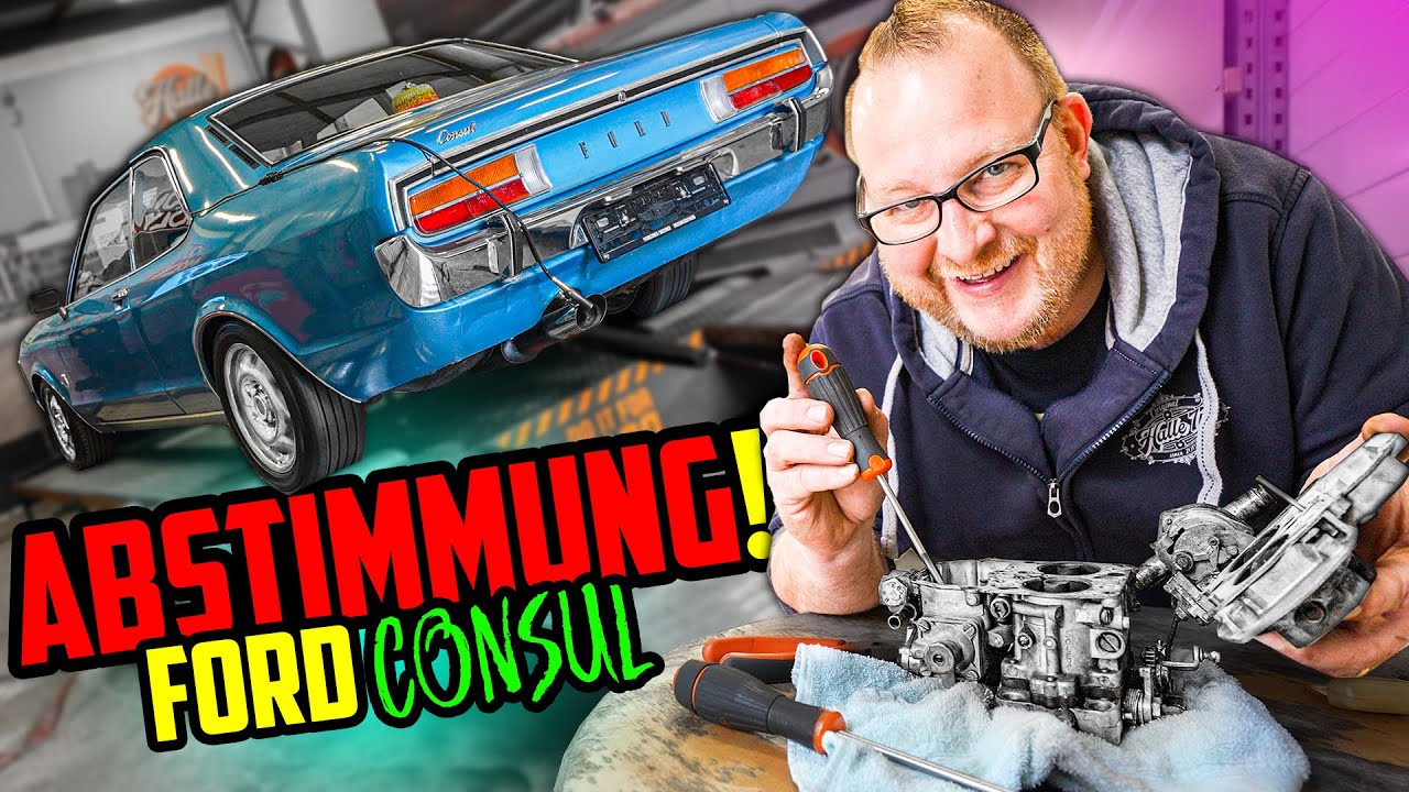 Marco geht auf LEISTUNGSSUCHE! - Ford Consul 2.8L V6 - Vergaser zerlegen am Prüfstand!