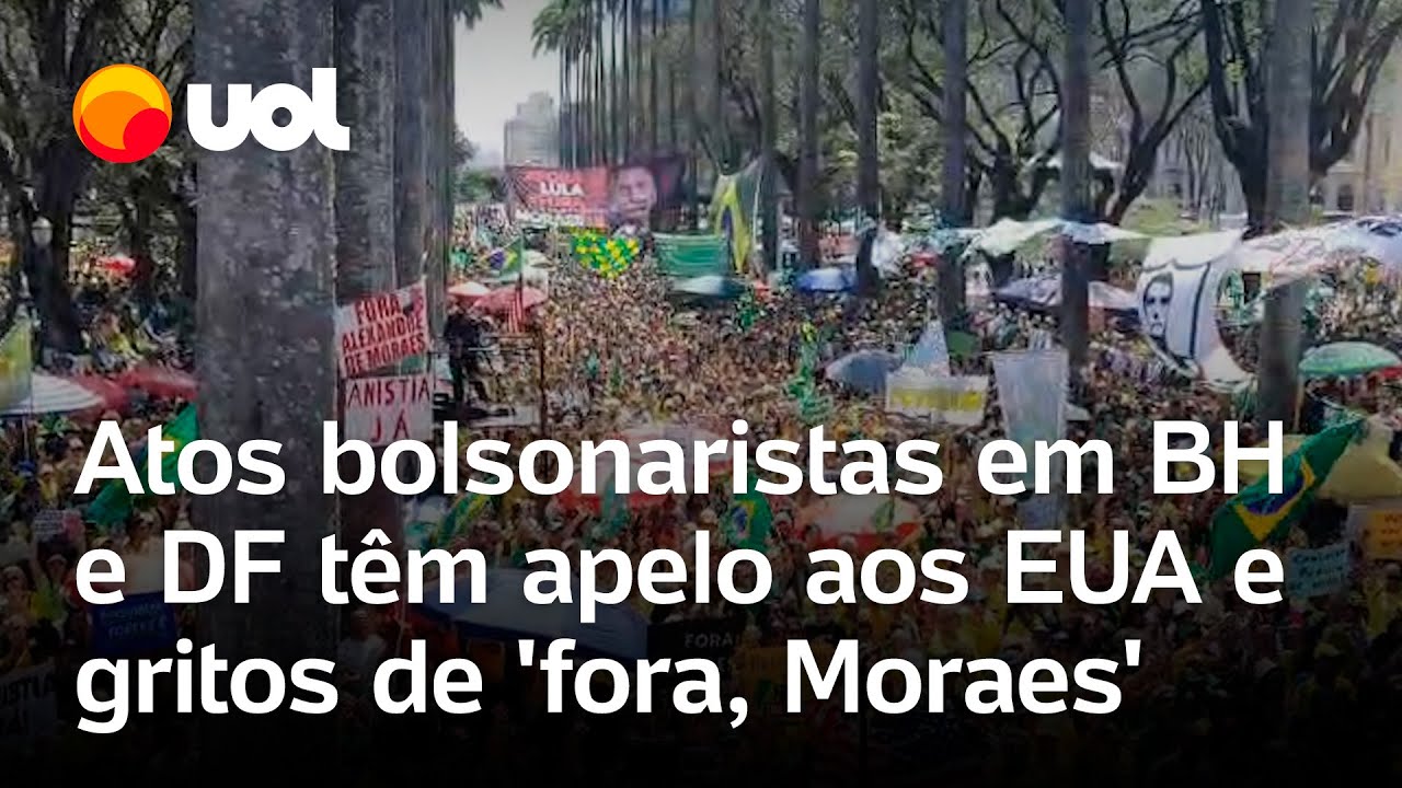 7 de Setembro: atos bolsonaristas em BH e no DF têm apelo aos EUA e gritos de 'fora, Moraes'