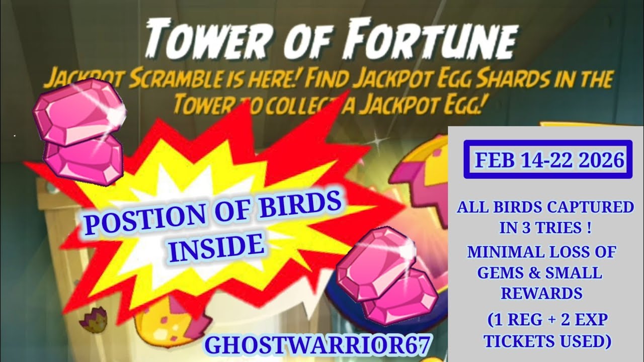 Angry birds 2 Tower of Fortune @ The Sweet Tweets Adventure Updtd 2026/02/16 ,after Daily Challenge