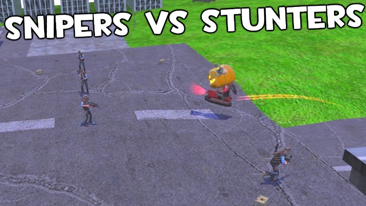 TF2 - Snipers Vs Stunters! Knock People Off The Platform!