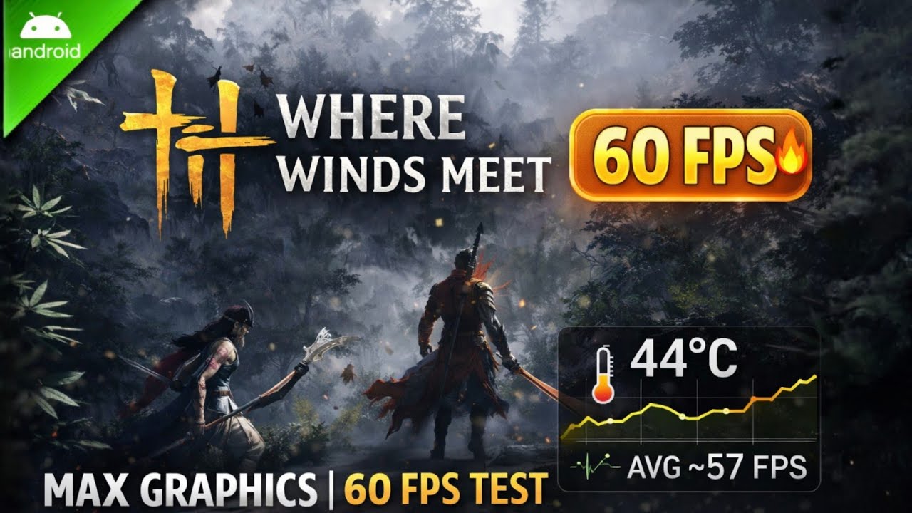 Where Winds Meet on POCO F7 at 60 FPS 😱 | MAX Graphics | Real-Time FPS & Temperature Test
