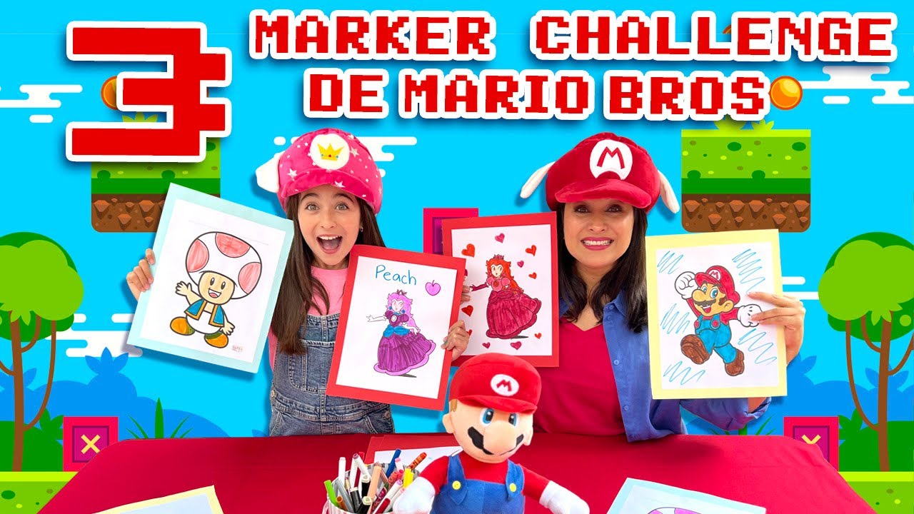 3 MARKER CHALLENGE/  Mario Bros 🍄