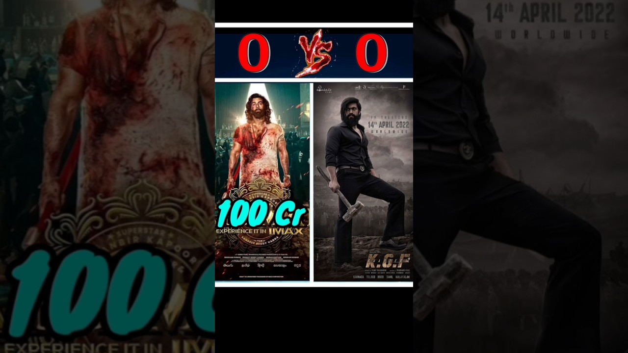 Animal Movie VS KGF 2 Full Comparison Videos #shorts #comparison #kgf2 #animalmovie #yash #ranveer