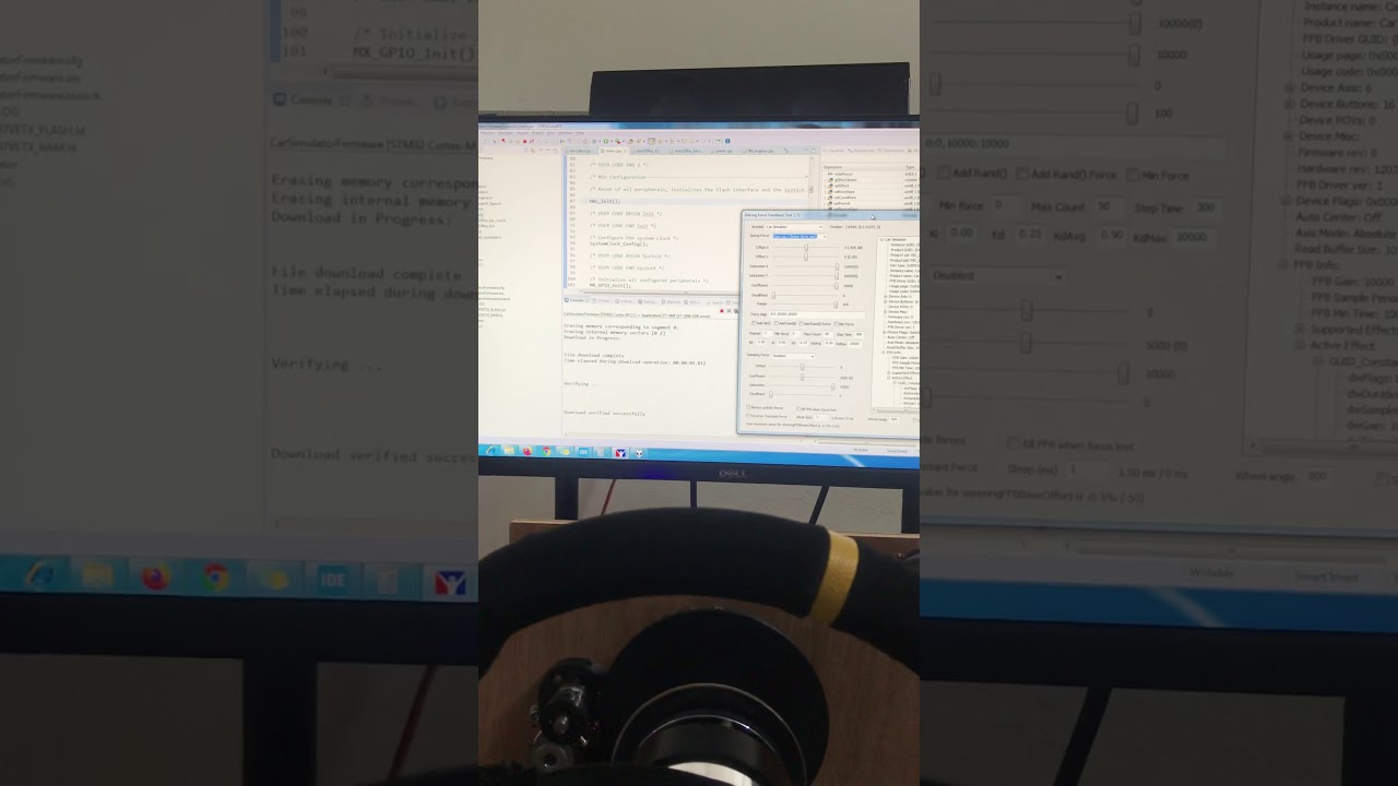 Force feedback STM32 P3: Test with wheelcheck 1.72