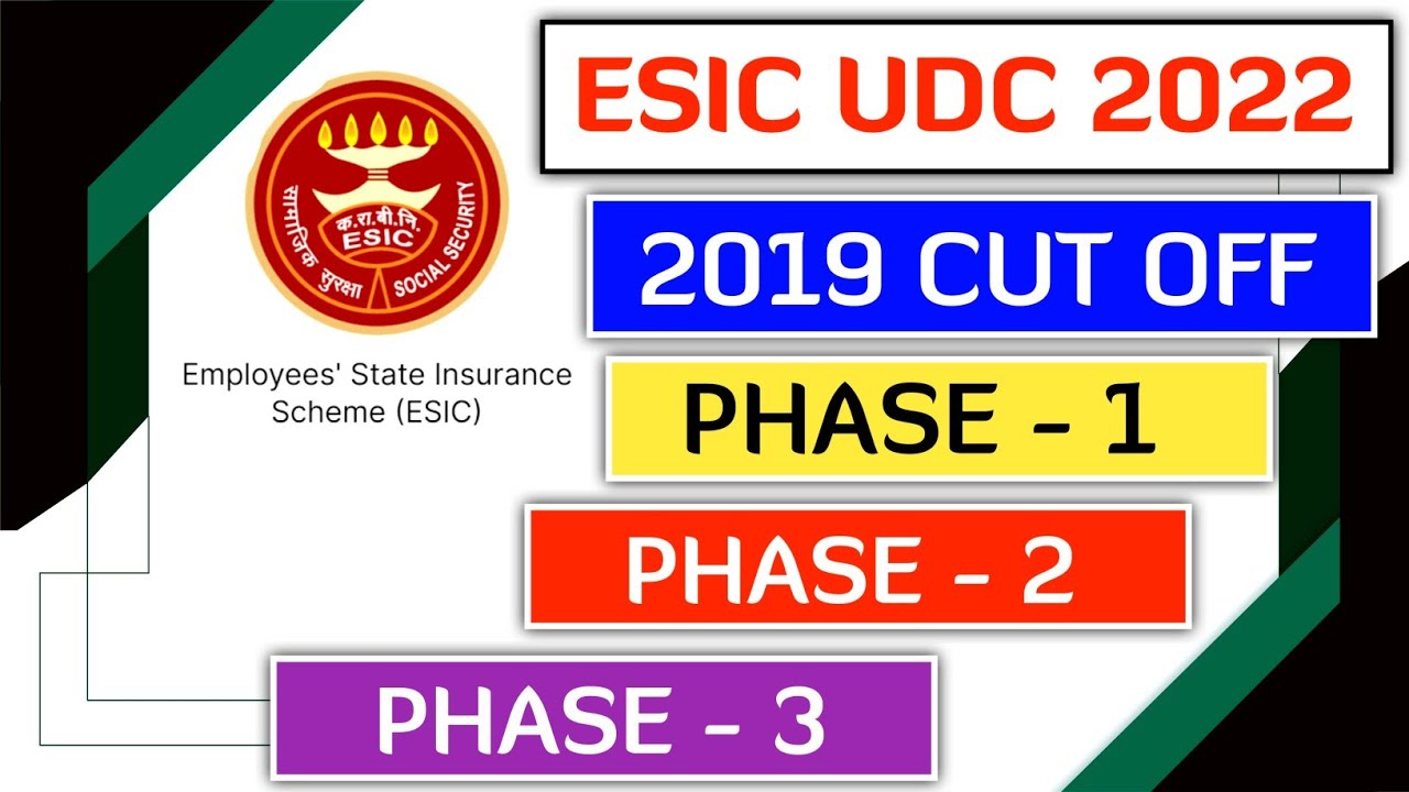 ESIC UDC Previous Year Cut Off