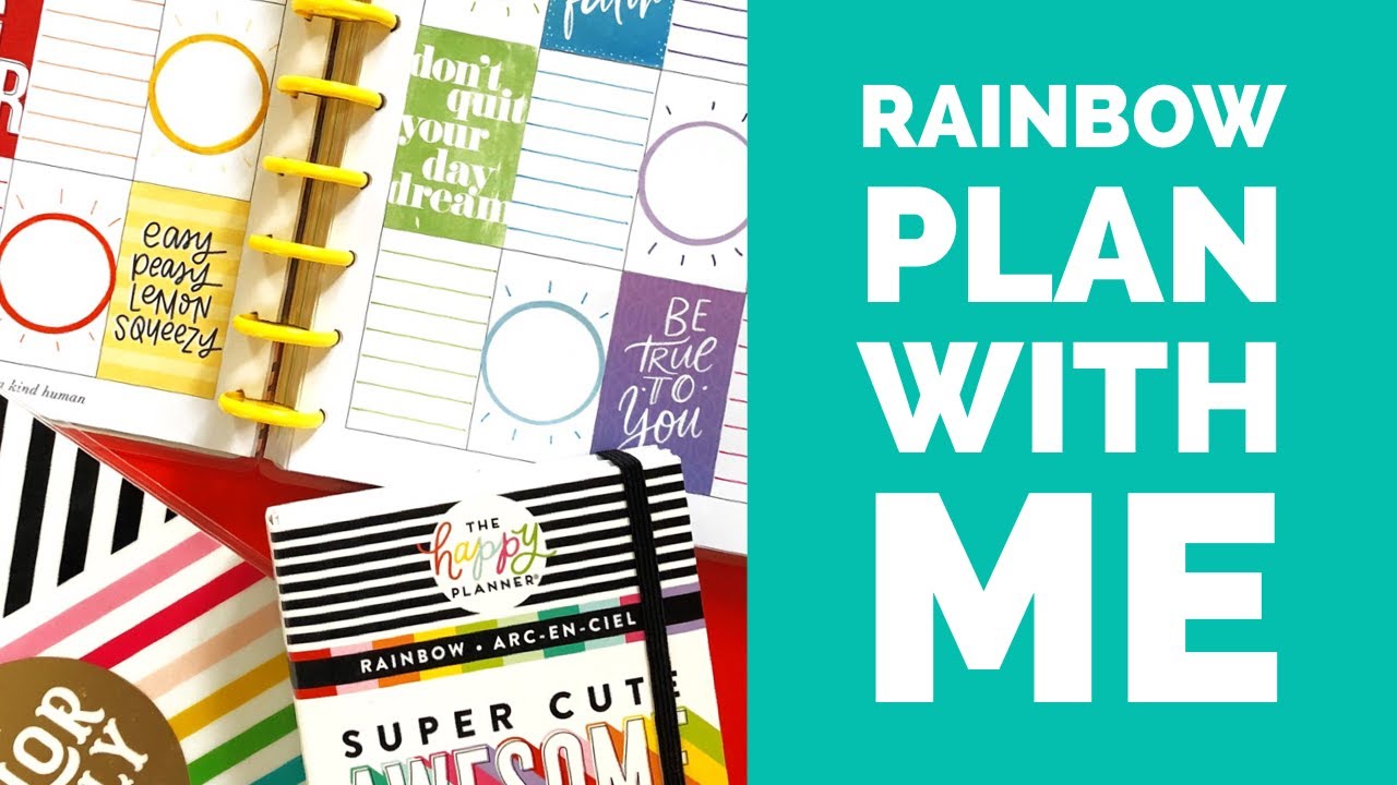 Plan With Me // Classic Vertical Happy Planner // Rainbow Spread! // April 20-26, 2020
