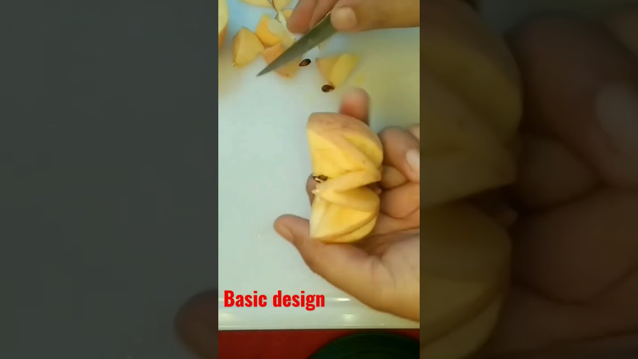 making basic apple design|| APPLE FLOWER #shorts #GARNISHING