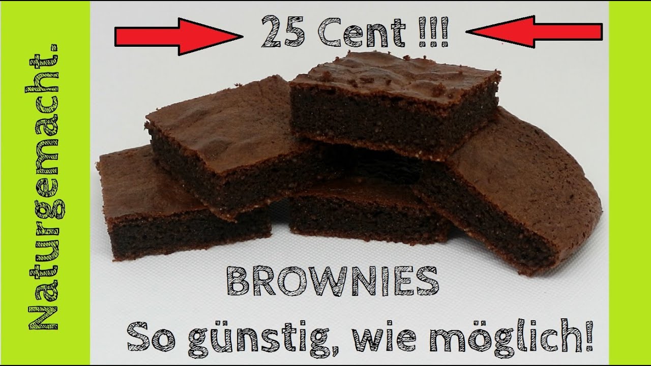 🍫🍰🍩CHALLENGE! BROWNIES für 25 CENT !!! So günstig, wie möglich! - BROWNIES für 25 CENT !!!