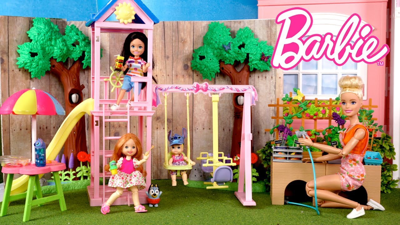 Barbie & Ken Doll Family Playground Outdoor Fun