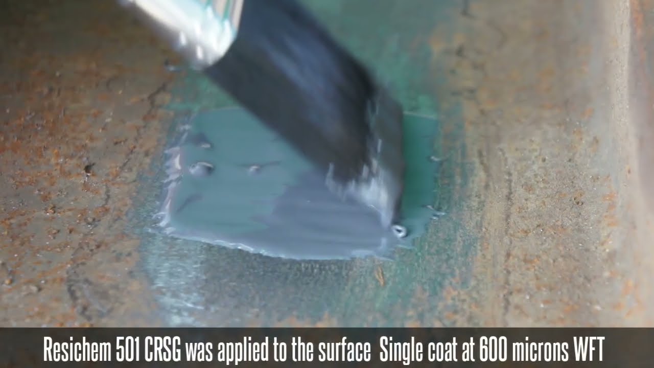 501 CRSG Surface Tolerant Epoxy chemical & corrosion resistant coating Adhesion to Mechanical Preppe
